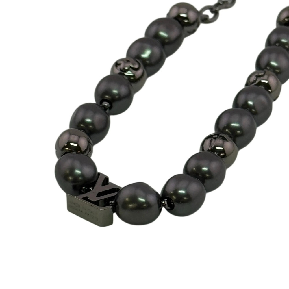 LOUIS VUITTON Gray Pearl Monogram Bracelet
